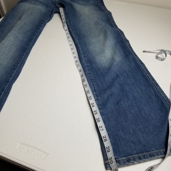 Calvin Klein Vintage Ultimate Boot Cut Denim Blue Jeans Good Size 8 - Picture 5 of 6
